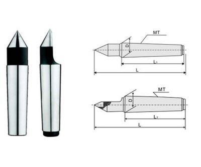 Центр упорный c твердосплавной вставкой, конус Морзе 6